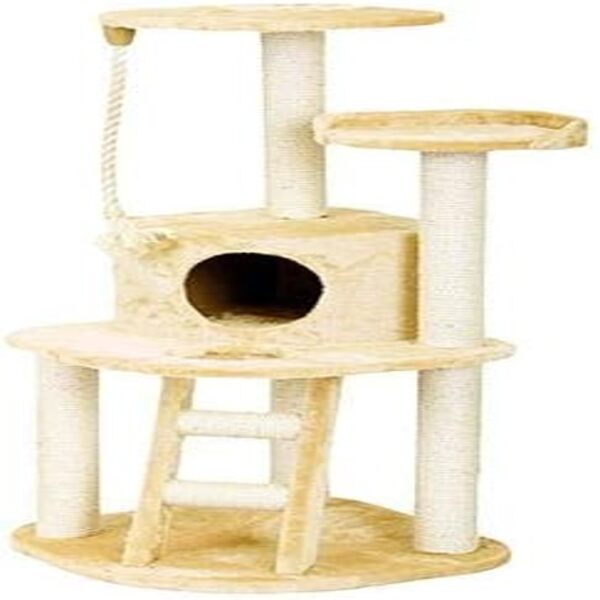 ALMERICH Cat Play Tower Indoor Fun Beige Perches UAE Online Sale