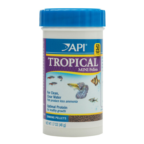 UAE Online Delivery | Mini Pellets Tropical Fish Food 1.7 OZ | API | Daily Nutrition for Tropical Fish