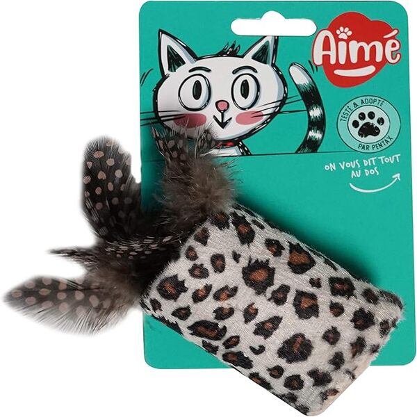 Agrobiothers Aime Cat Toy Feather Cylinder 7cm Fun Play UAE Online Sale