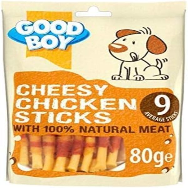 UAE Online Delivery Chicken Cheese Stick Armitage Good Boy 80G for Delicious Snacking for Dogs