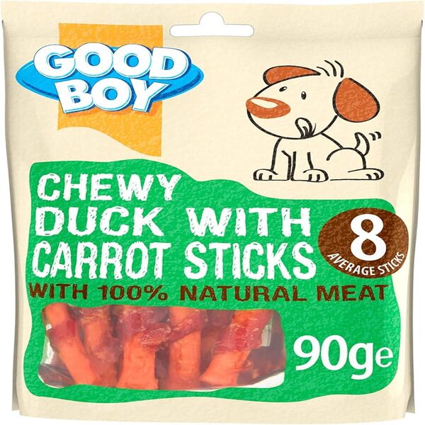 UAE Online Delivery Duck Carrot Stick Armitage Good Boy 90G for Rewarding and Snacking for Dogs