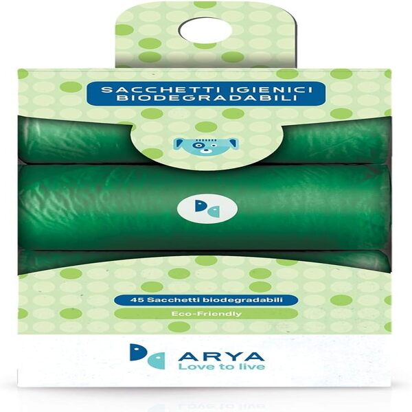 UAE Online Delivery LindoCat Arya Poo Bags Refill Biodegradable (3x15 Bags) for Dogs and Cats for Easy and Eco-Friendly Waste Disposal