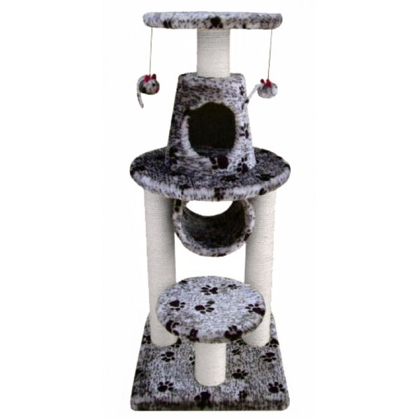 UAE Online Purchase Fauna BONALTI Cat Play Tower Grey Paw Print Durable