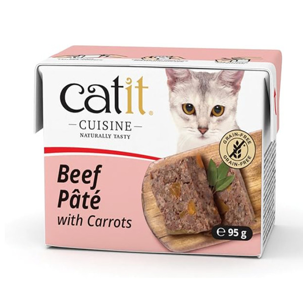 UAE Online Delivery Catit Cuisine Beef Pate with Carrots 95g Tetra 12pcs to Support Healthy Growth for Cats