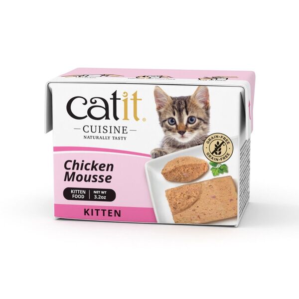 UAE Online Delivery Catit Cuisine Chicken Mousse Kitten Food 3.2oz Tetra 12pcs to Support Healthy Growth for Kittens