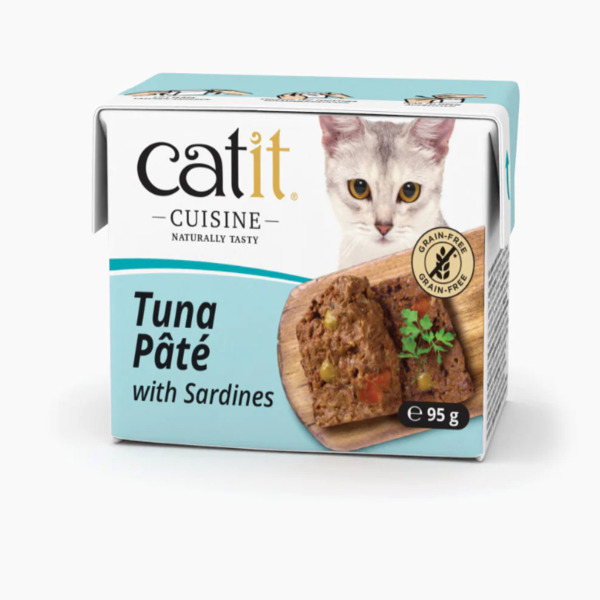 UAE Online Delivery Catit Cuisine Tuna Pate with Sardines 95g Tetra 12pcs to Support Muscle Development for Cats