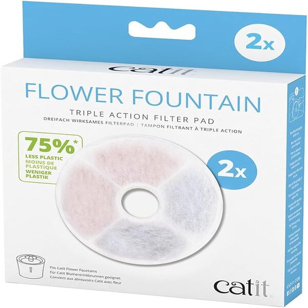 UAE Online Delivery Catit Flower Fountain Triple Action Filter Pad 2pcs for Clean Hydration for Cats