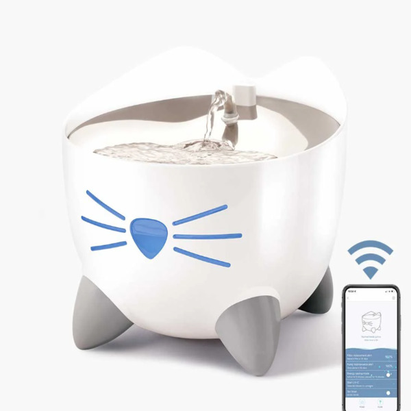UAE Online Delivery Catit PIXI Smart Fountain with Stainless Steel Top for Encouraging Fresh Water Intake for Cats 2L