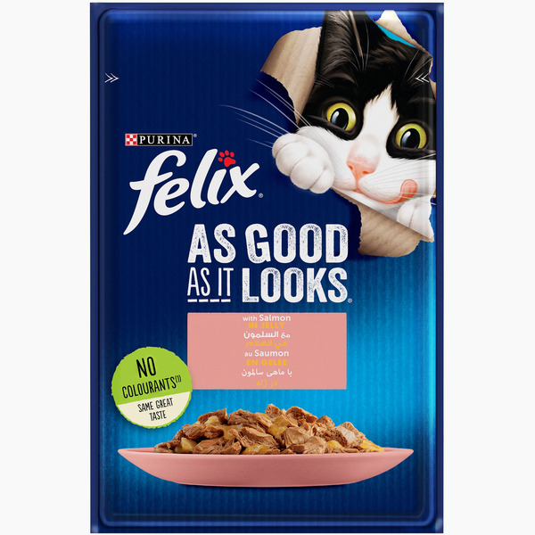 Dubai Online Delivery Felix As Good As It Looks Salmon Jelly Wet Cat Food 85g Tasty Meal