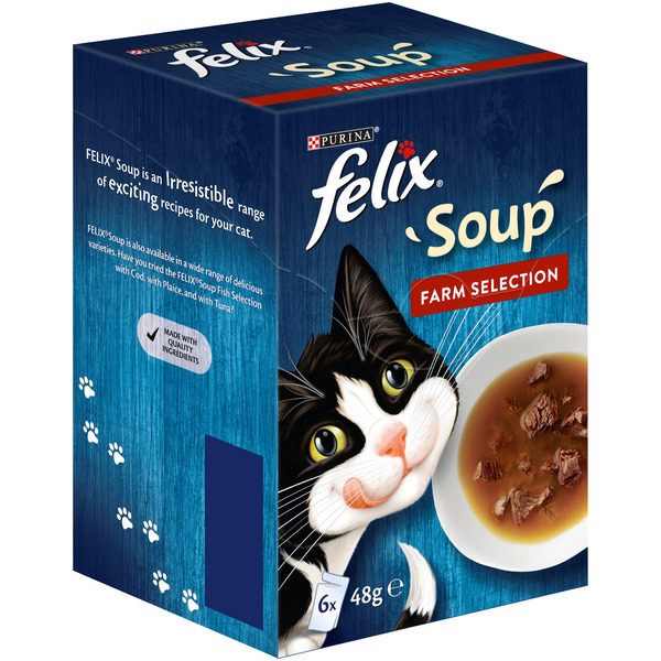 UAE Online Purchase Felix Soup Farm Selection Wet Cat Food 48g x 6 Hydration Support