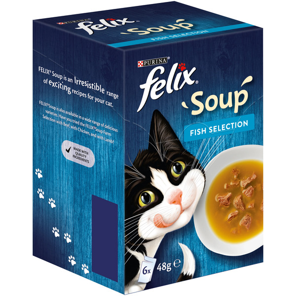 Purina Felix Soup Fish Selection Wet Cat Food Hydration Support UAE Online Sale