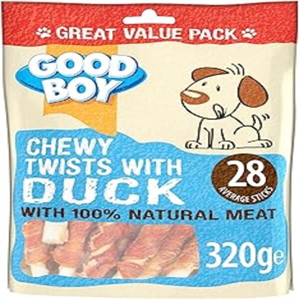 UAE Online Delivery Chewy Twists with Duck Armitage Goodboy 320g for Reward and Dental Chewing for Dogs