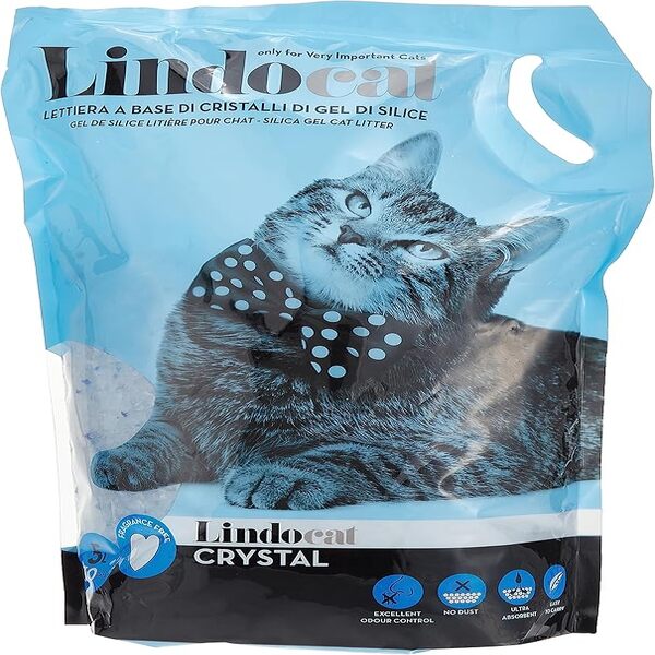 UAE Online Delivery LindoCat Crystal Silicagel Cat Litter for Superior Odor Control and Moisture Absorption
