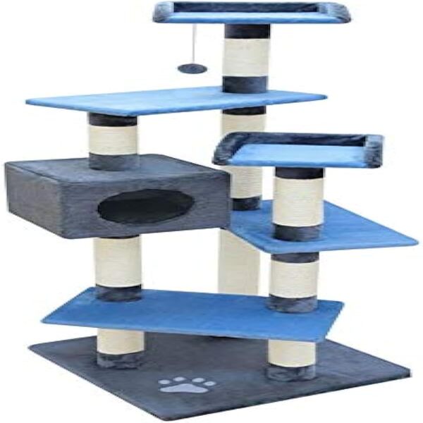 Fauna MATEUS Cat Pole Blue Beige Play Tower 110 cm UAE Online Sale