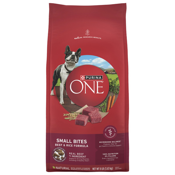 UAE Online Purchase Purina ONE Small Bites Beef Rice Formula Dog Food 8LB Muscles