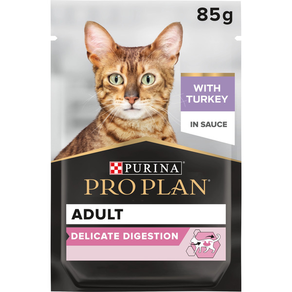 Dubai Online Delivery Purina Pro Plan Delicate Digestion Wet Cat Food Turkey In Gravy 85g Easy Digestion