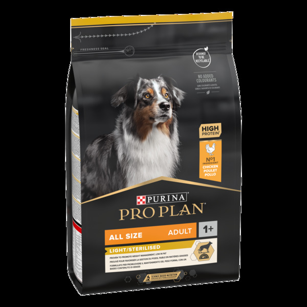 Dubai Online Delivery Purina Pro Plan Light Sterilised Optiweight Chicken Adult Dry Dog Food Nutrition