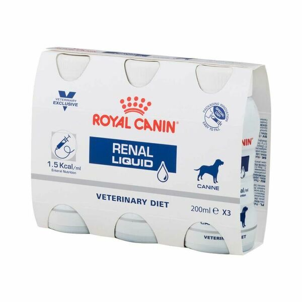 Royal Canin Renal Liquid Dog Food For Kidney Support 3 x 0.2L UAE Online Sale