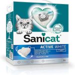 UAE Online Delivery Sanicat Active White Cat Litter 6L for Hygienic Waste Absorption and Odour Control