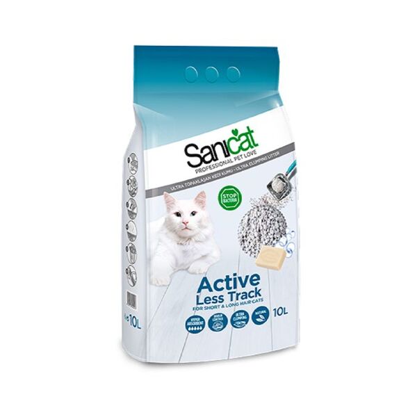 UAE Online Delivery Sanicat Active Less Track Cat Litter 10L for Cleaner Paws and Reduced Mess