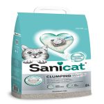 UAE Online Delivery Sanicat Clumping White Unscented Cat Litter 8L for Odour Control and Hygiene