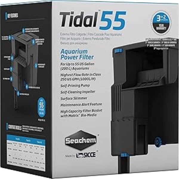 Sicce Hang On Tidal Filter 55 Aquarium Water Filter UK Plug Powerful Filtration UAE Online Sale