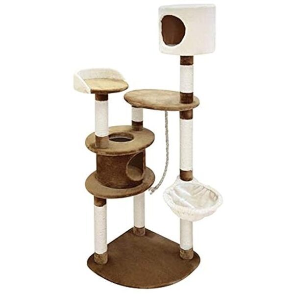 Dubai Online Delivery Fauna TIAGO Cat Pole Beige Brown Cat Activity Tower