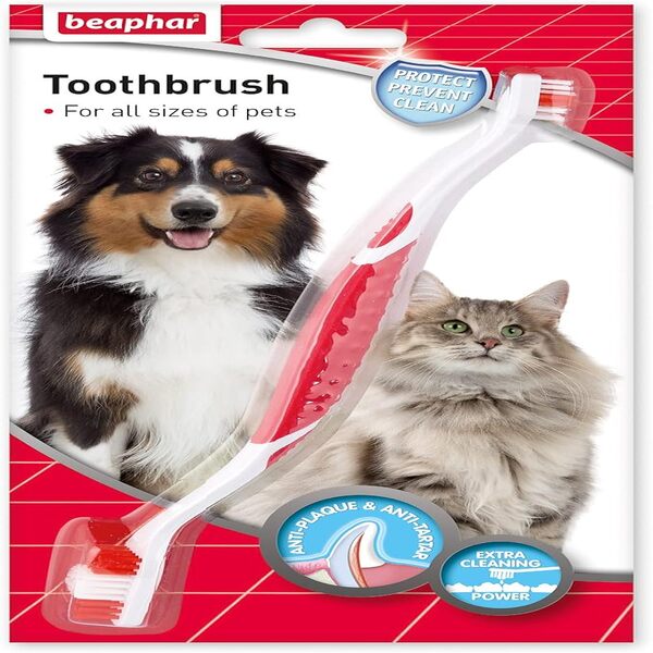 UAE Online Purchase Beaphar Toothbrush Dogs Cats Oral Care Double Ended Soft