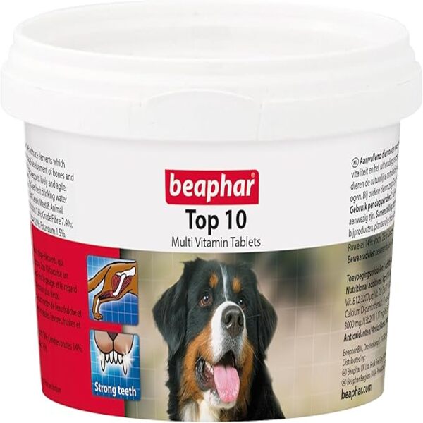 Beaphar Top 10 Dog Multi-Vitamins Daily Nutrition 180 Tab UAE Online Sale