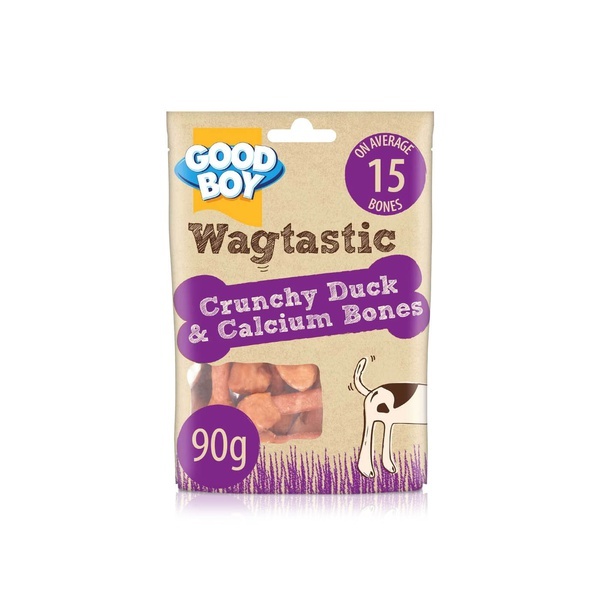 UAE Online Delivery Duck & Calcium Bones Armitage Goodboy Wagtastic 90g to Support Healthy Teeth and Bones for Dogs