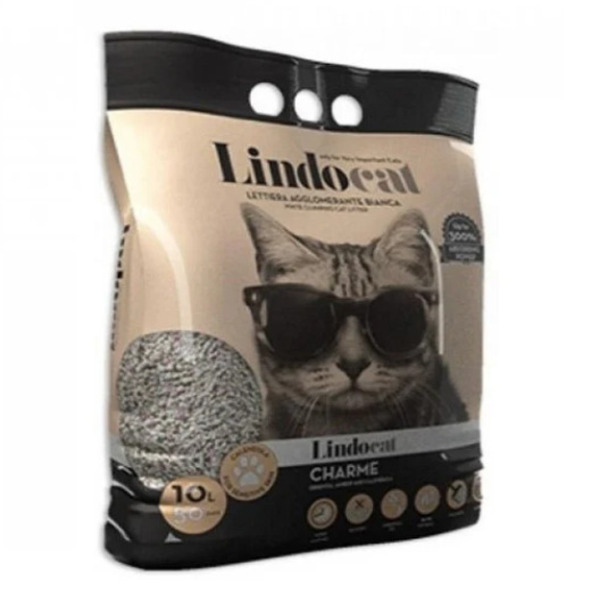 UAE Online Delivery LindoCat White Bentonite Charme 10L for Cats Amber Fragrance
