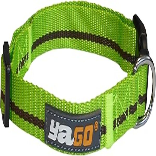 Agrobiothers Yago Basic Nylon Collar Dog Green Brown Durable UAE Online Sale