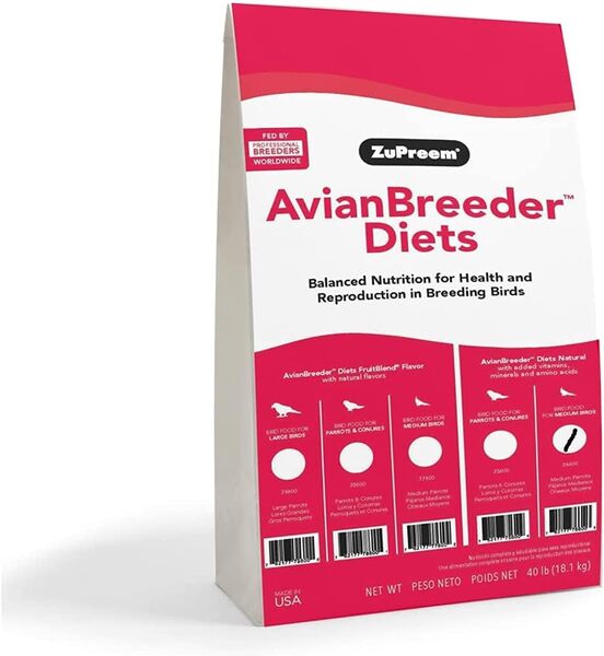 UAE Online Purchase Zupreem AvianBreeder Natural Cockatiels Diet 18.14kg Balanced Nutrition