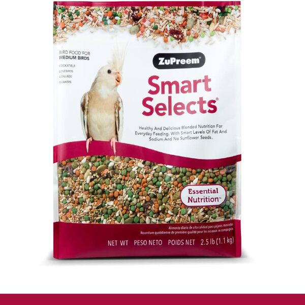 UAE Online Purchase Zupreem Smart Selects Cockatiels Diet 2.5 lb Nutritious Blend
