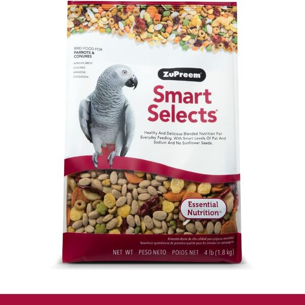 UAE Online Purchase Zupreem Smart Selects Parrots & Conures Diet 4 lb Complete Nutrition