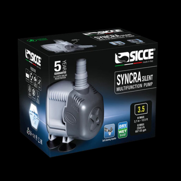 UAE Online Purchase Sicce Syncra Pump 3.5 2500l/h Aquarium Silent Operation