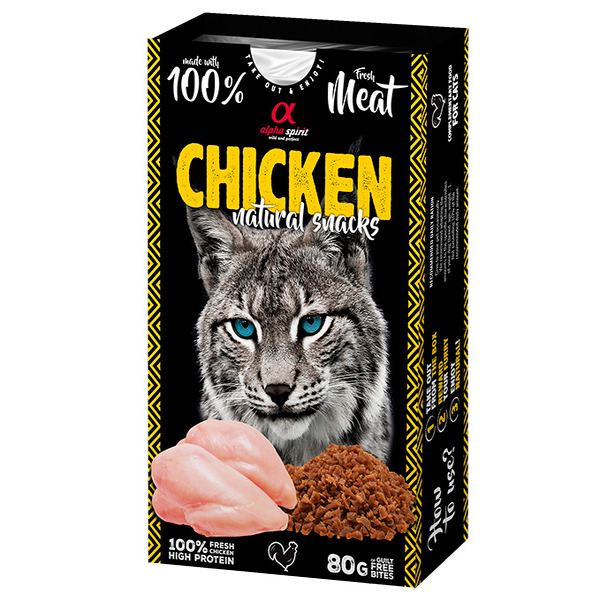 Alpha Spirit Natural Snacks Chicken Cat Treat 80g UAE Online Sale
