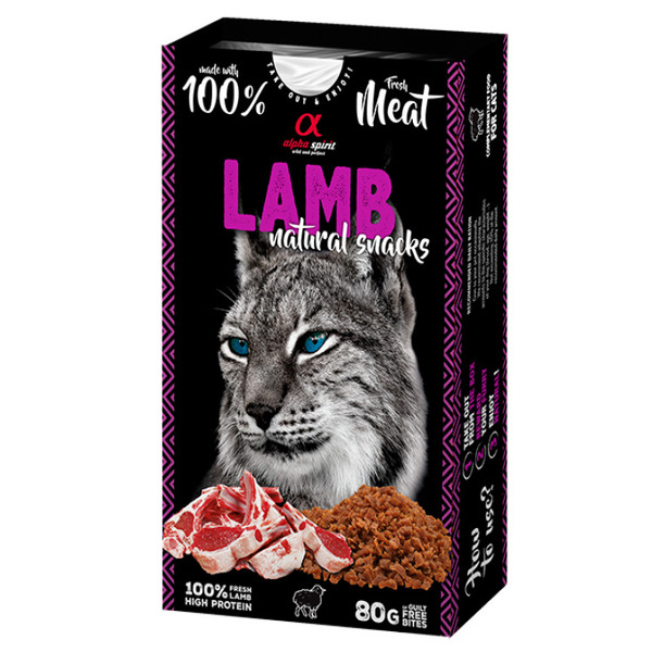 UAE Online Purchase Alpha Spirit Natural Snacks Lamb Cat Treat 80g