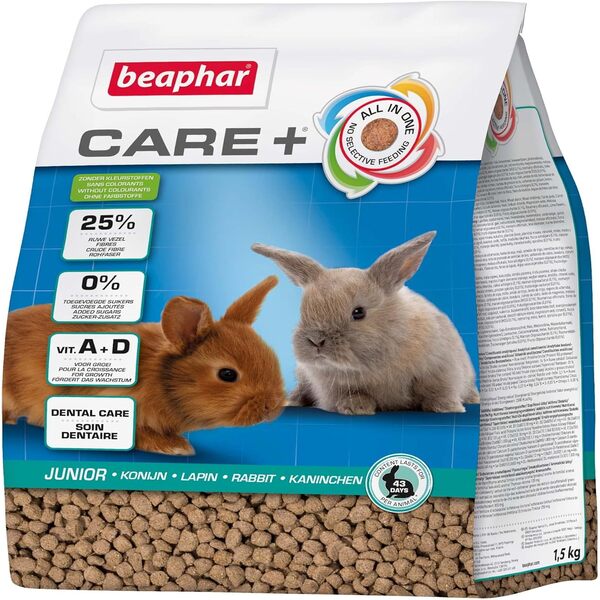 Beaphar Care+ Rabbit Junior Food Young Rabbits 1.5kg Growth Support UAE Online Sale