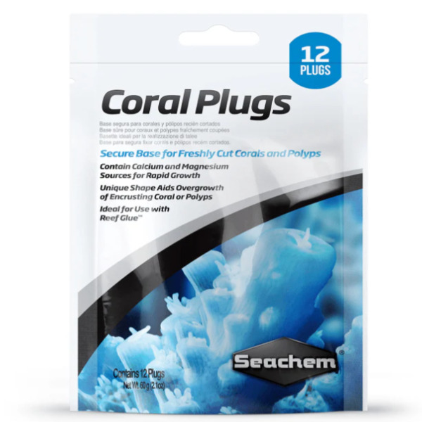 UAE Online Delivery Seachem Coral Plugs - 12 Plugs to Secure and Mount Coral Frags in Marine Aquariums