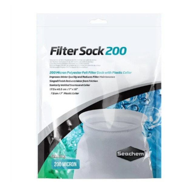 UAE Online Delivery Seachem Filter Sock 200 Micron Welded for Aquariums to Capture Larger Debris in Sumps and Filters