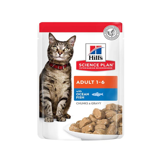 Dubai Online Delivery Hill's Science Plan Adult Wet Cat Food Ocean Fish Pouches Nutrition