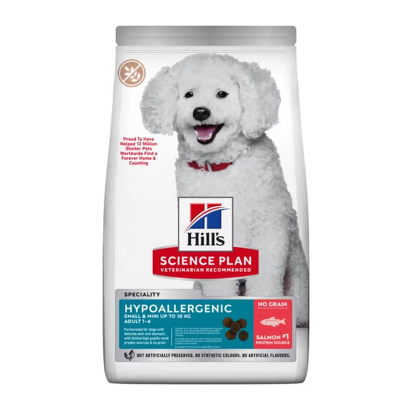 Dubai Online Delivery Hill's Science Plan Hypoallergenic Small & Mini Adult Dry Dog Food With Salmon 1.5KG Nutrition