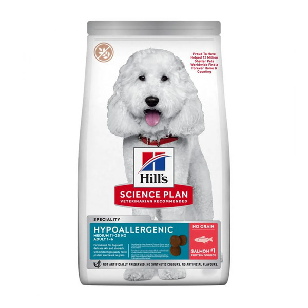 UAE Online Purchase Hill's Science Plan Hypoallergenic With Salmon Medium Breed Adult Dry Dog Food Gentle Digestion
