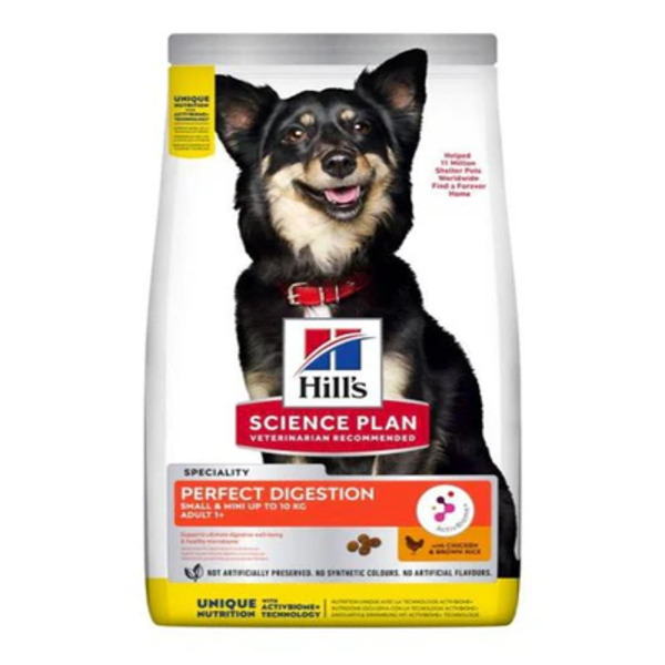 Dubai Online Delivery Hill's Science Plan Perfect Digestion Chicken & Brown Rice Small & Mini Adult Dog Food Nutrition