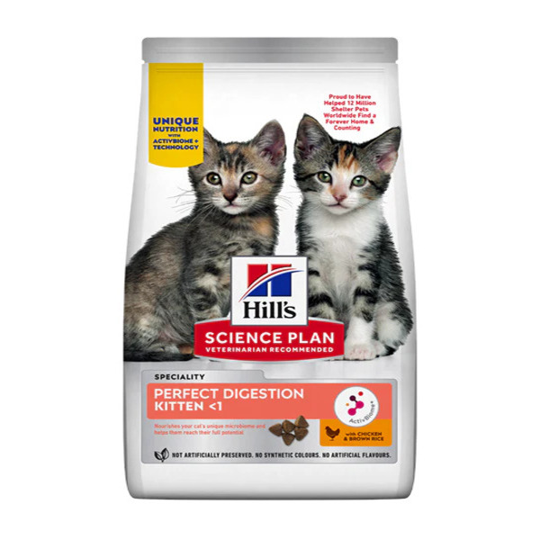 UAE Online Purchase Hill's Science Plan Perfect Digestion Chicken Brown Rice Kitten Dry Food Healthy Digestion