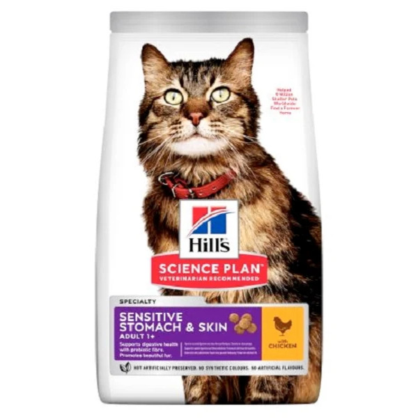 Dubai Online Delivery Hill's Science Plan Sensitive Stomach Skin Chicken Adult Cat Food
