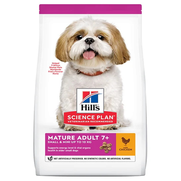 Dubai Online Delivery Hill's Science Plan Small & Mini Mature Chicken Adult 7+ Dry Dog Food 3KG Nutrition