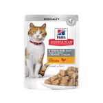 Hill's Science Plan Sterilised Young Adult Cat Chunks In Gravy With Chicken Pouches 85G Weight Control UAE Online Sale
