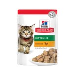 Hill's Science Plan Tender Chunks In Gravy Kitten Chicken Pouches 85G Healthy Growth UAE Online Sale